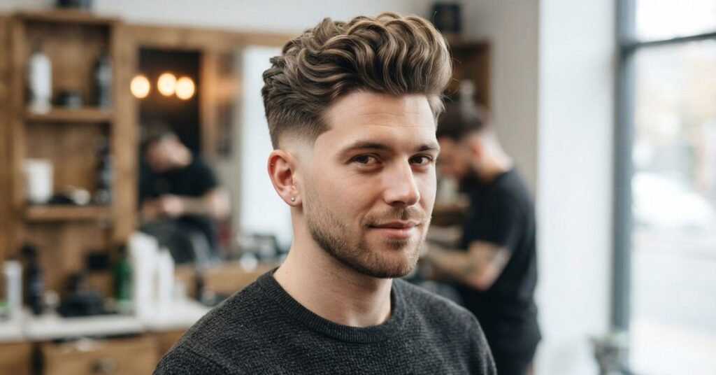 Brush-Up Wavy Burst Fade