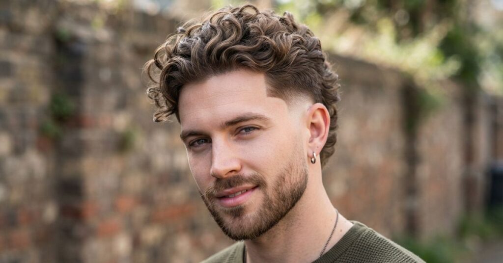 Curly-Wavy Burst Fade