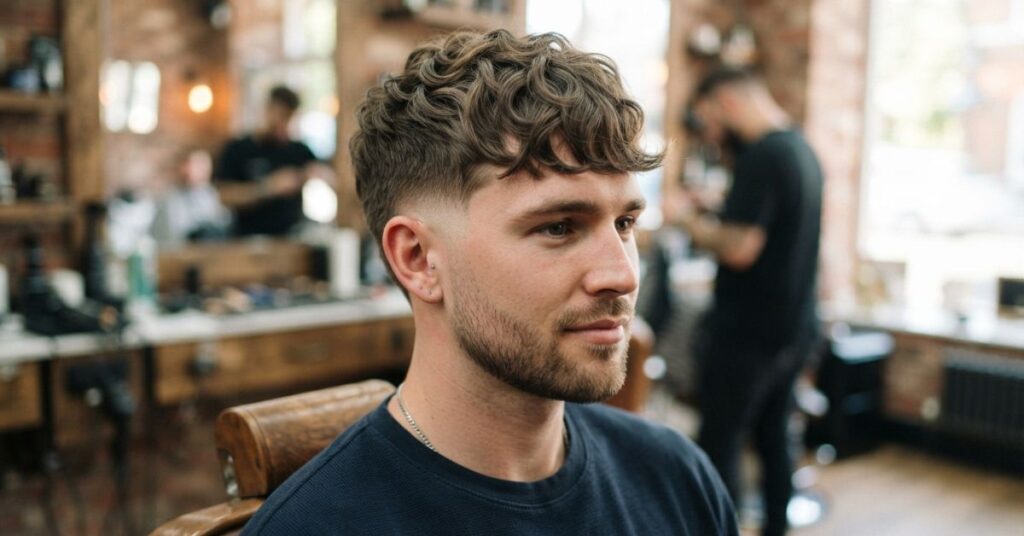 French Crop Wavy Burst Fade