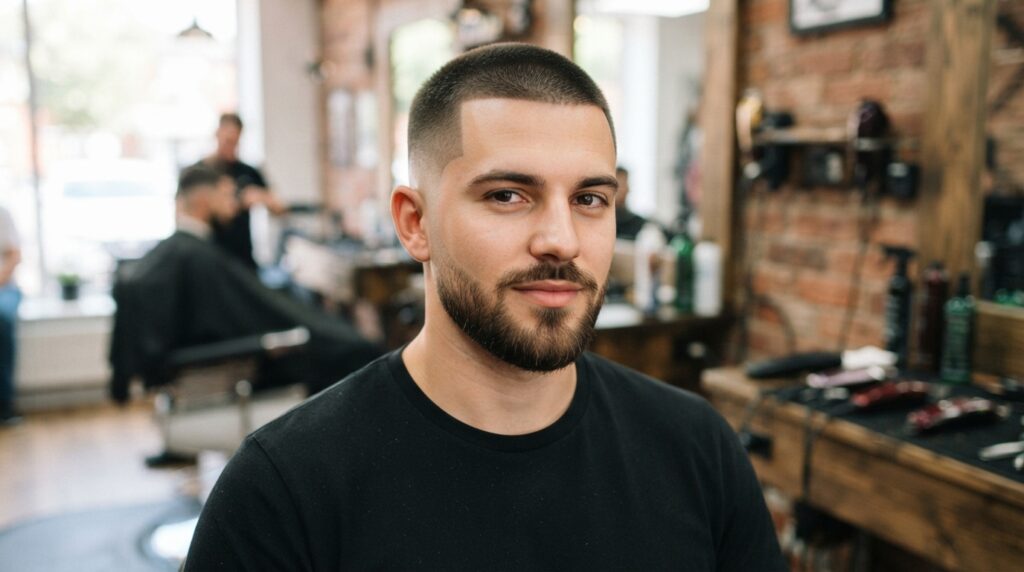 Short Buzz Cut Burst Fade