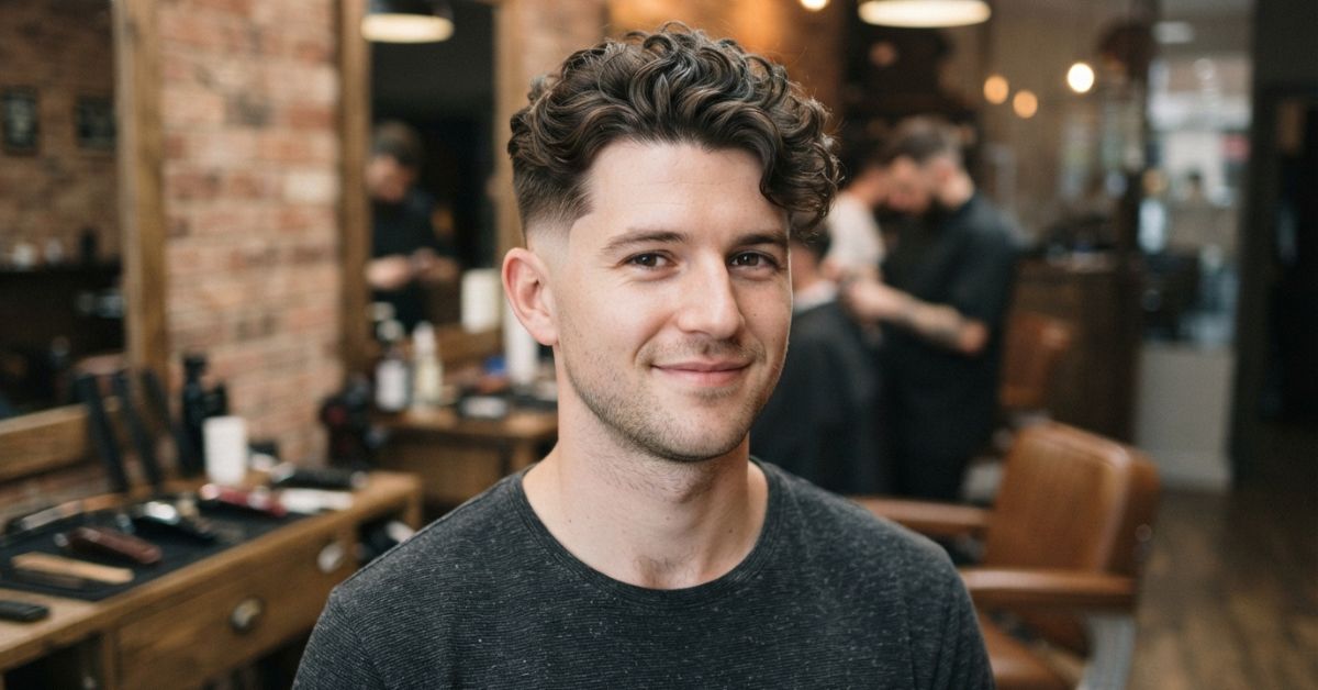 Modern Natural Wavy Burst Fade