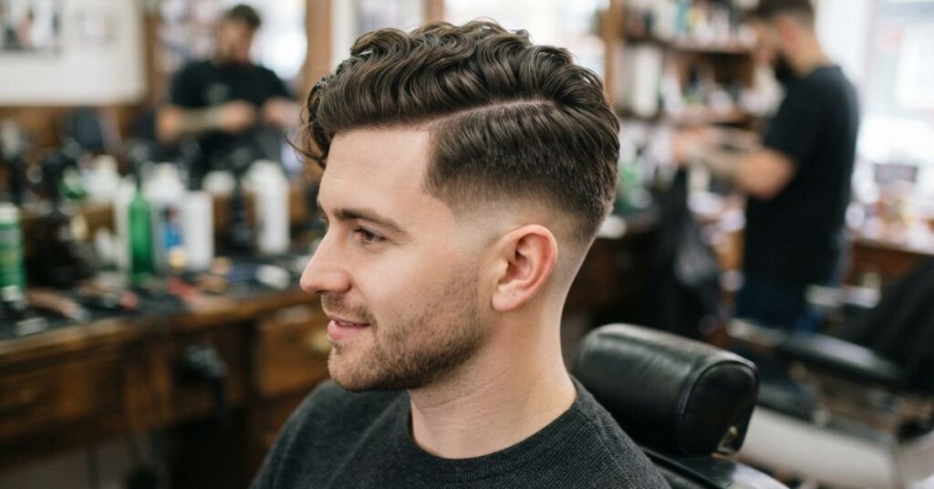 Side-Part Wavy Burst Fade
