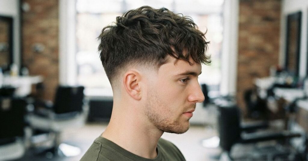 Textured Crop Wavy Burst Fade