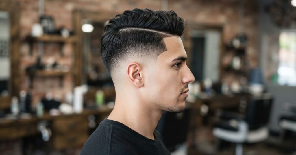 Hard Part Burst Fade Side Part