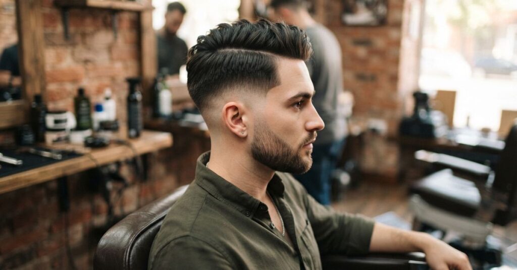 Modern Textured Side Part Fade