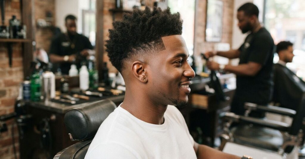 Temple Burst Fade for Black Men