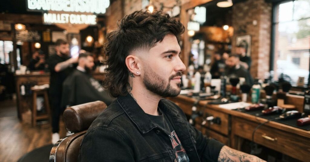 Low Burst Fade Mullet