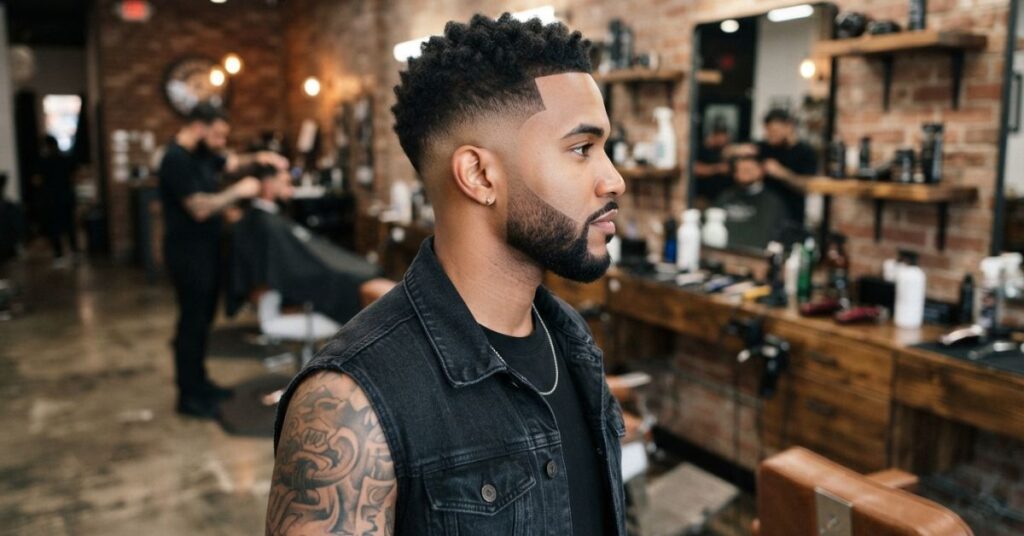 Skin Straight Burst Fade