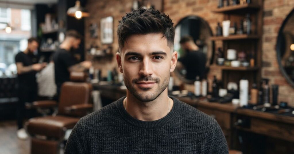 Mid Burst Fade Crew Cut