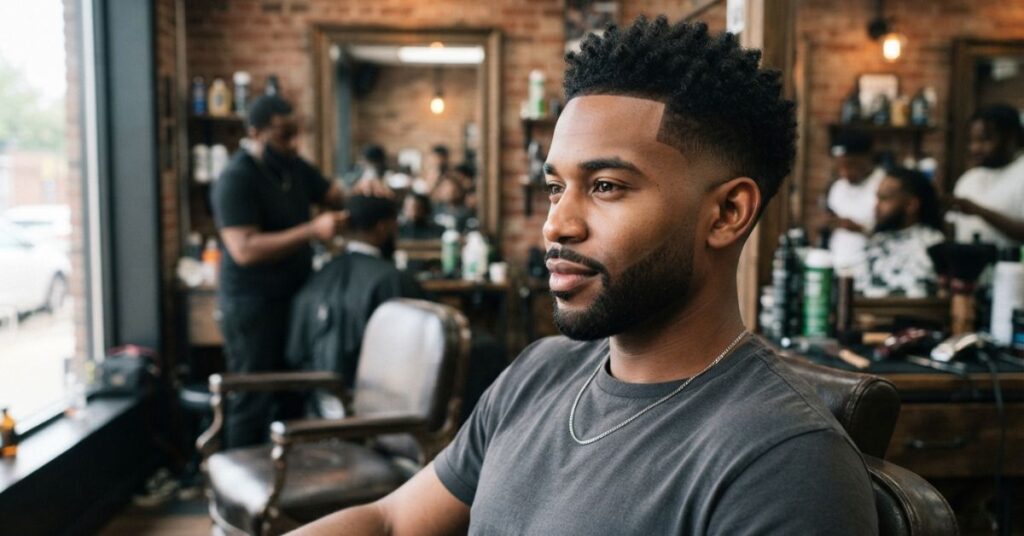 Short Burst Fade for Black Men