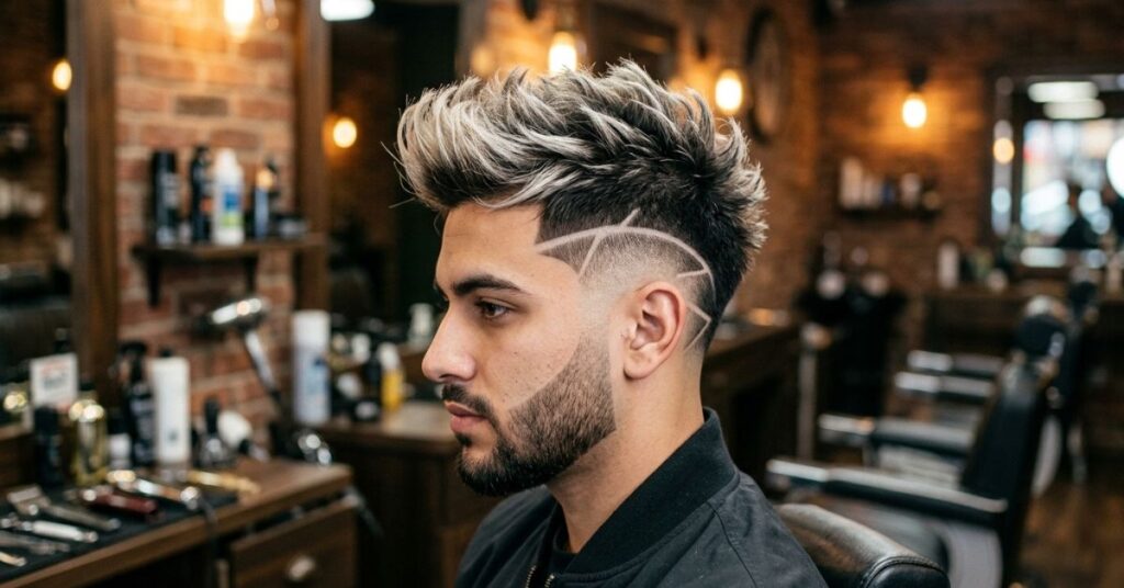 Burst Fade Faux Hawk Ideas with Add-Ons