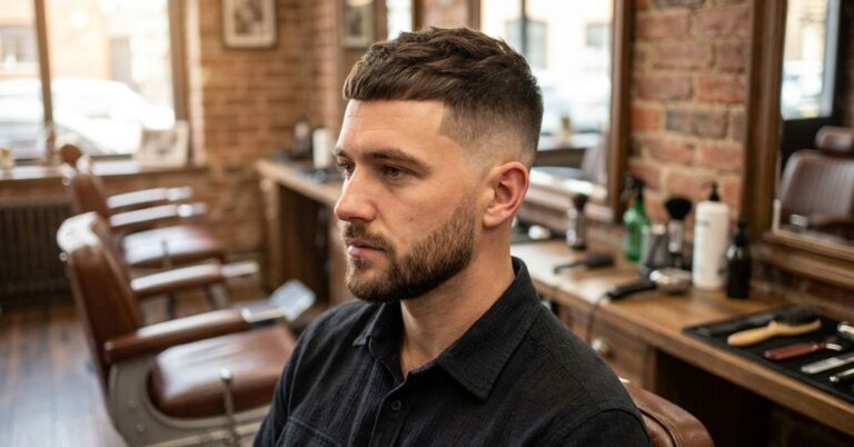 Burst Fade French Crop Haircut