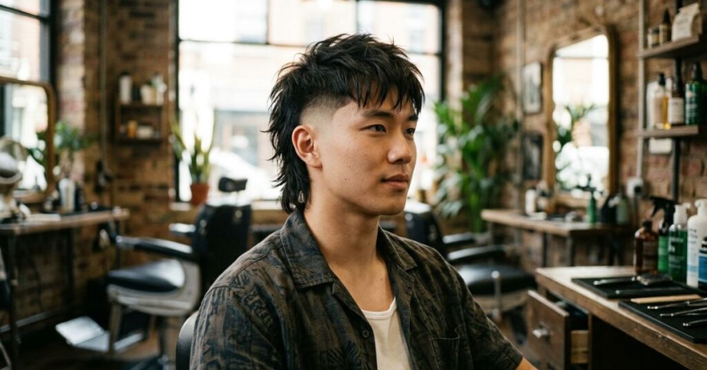 Burst Fade Mullet