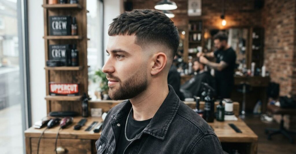 Buzz Cut Crop Top Burst Fade