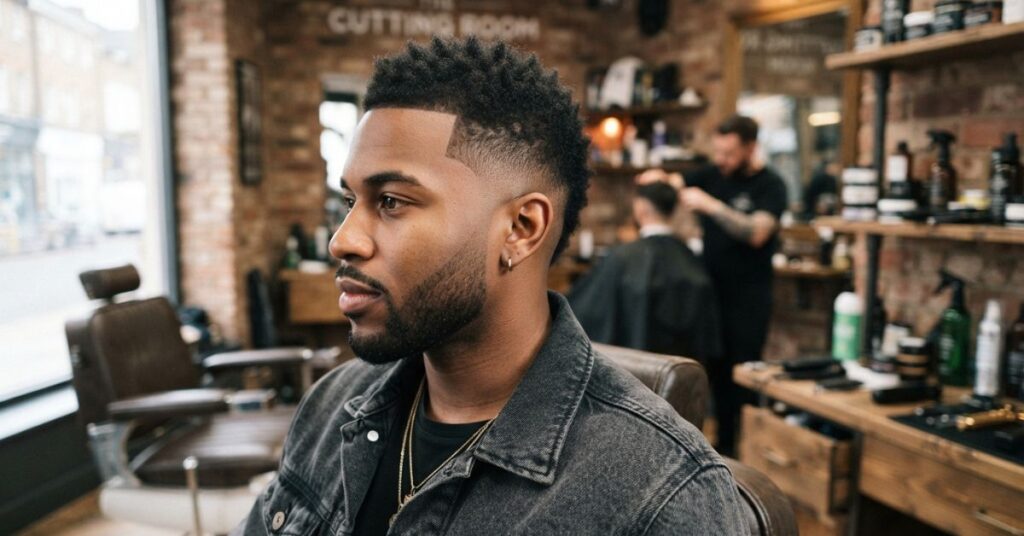 Buzz Cut Faux Hawk Burst Fade