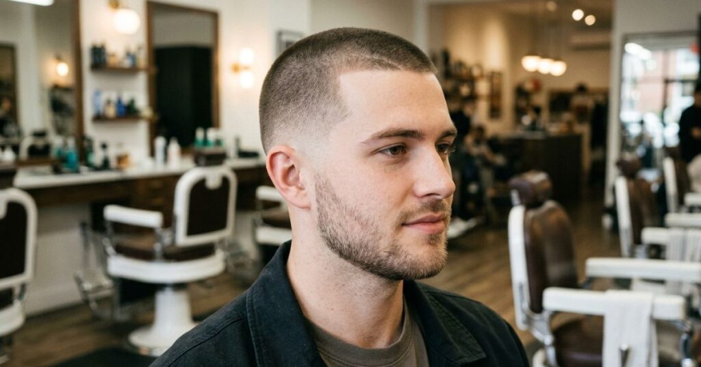 Buzz Cut Low Burst Fade