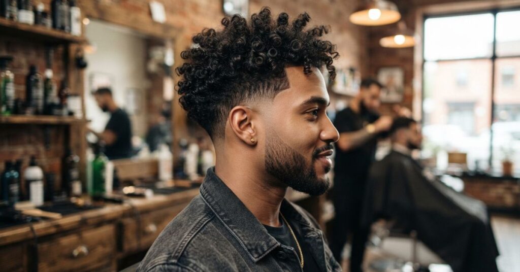Classic Curly Burst Fade