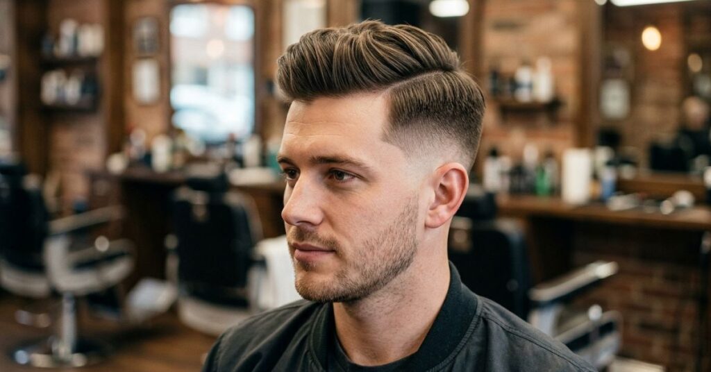 Comb Over Low Burst Fade