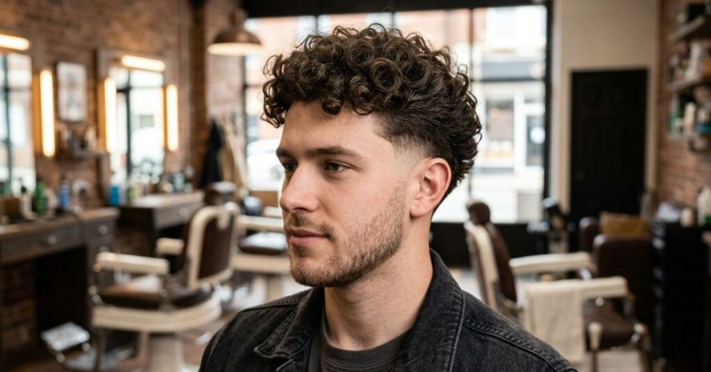 Curly Low Burst Fade