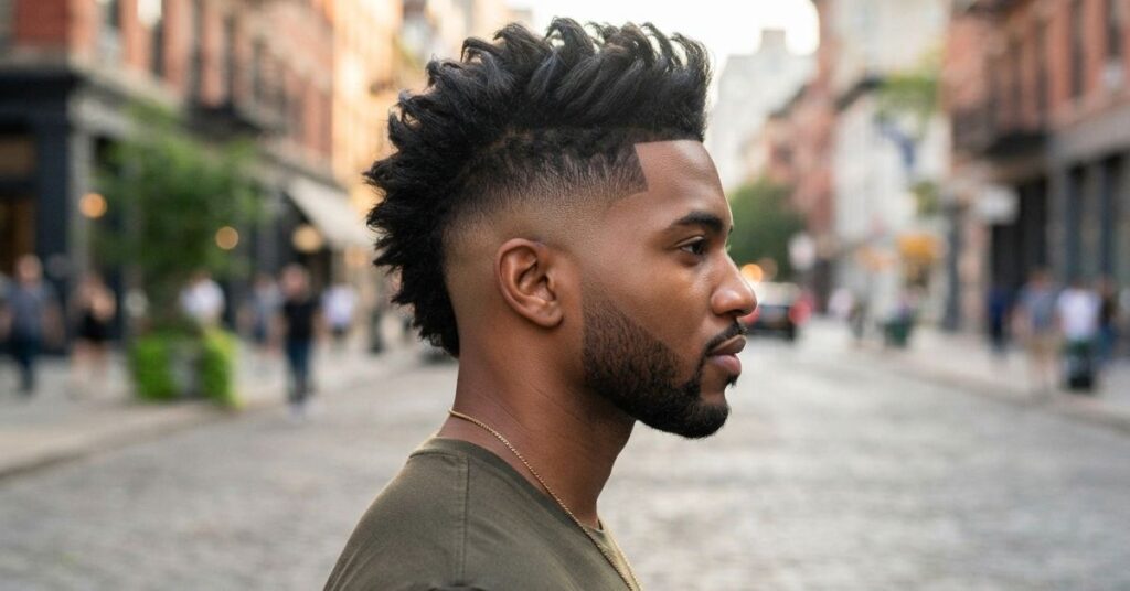 Disconnected Burst Fade Mohawk