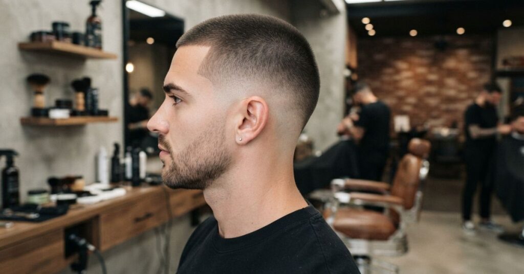 Drop Buzz Cut  Burst Fade