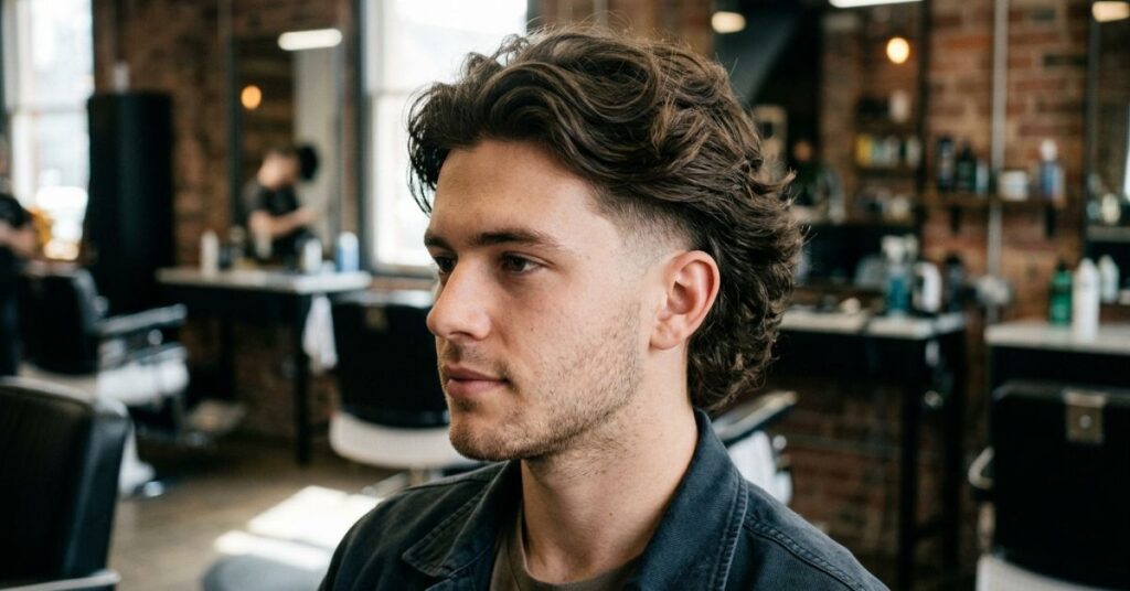Long Hair Low Burst Fade