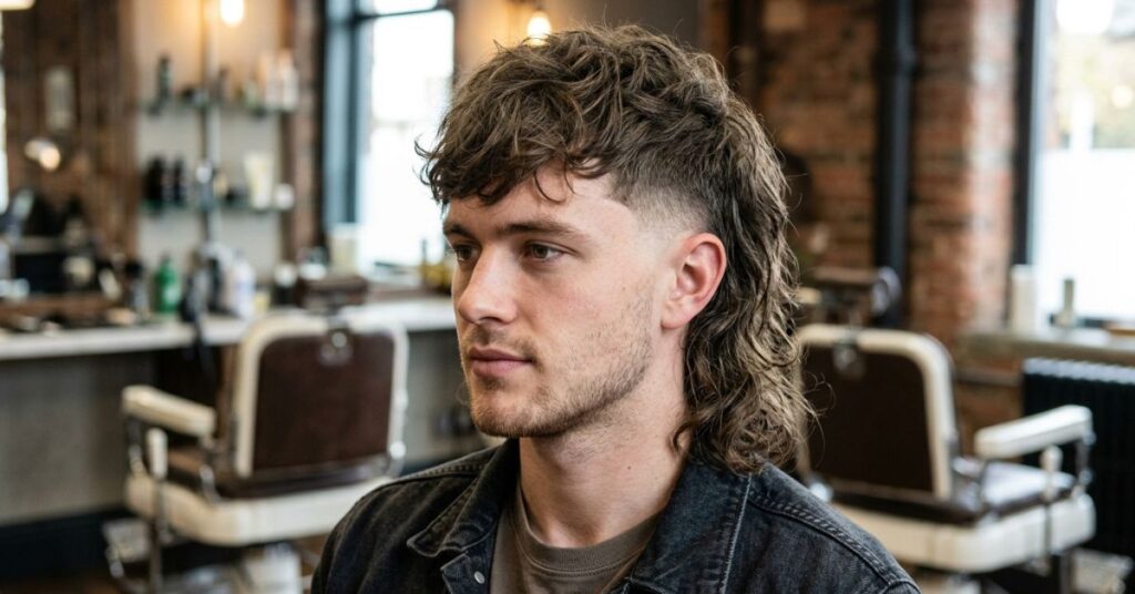 Low Burst Fade Mullet
