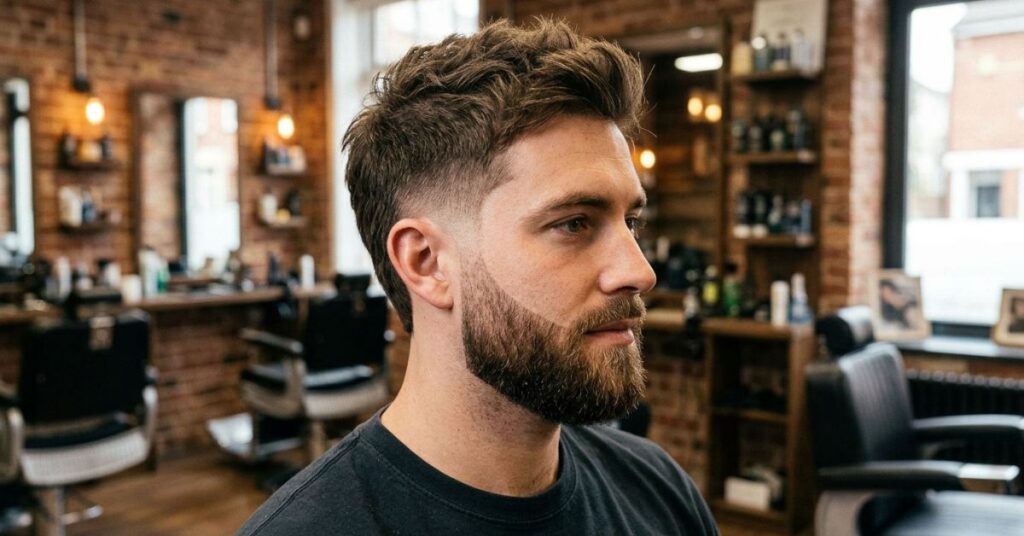 Low Burst Fade with Beard