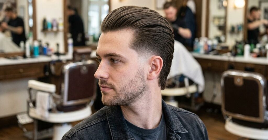 Slick Back Low Burst Fade