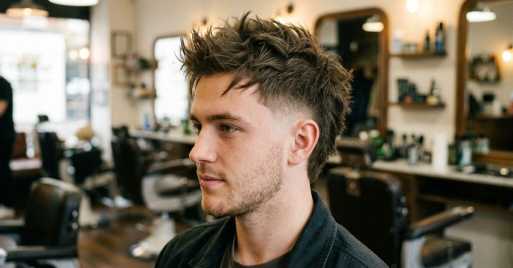 Spiky Hair Low Burst Fade