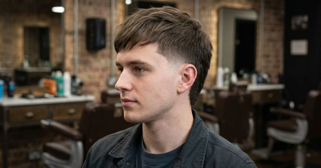Straight Hair Low Burst Fade