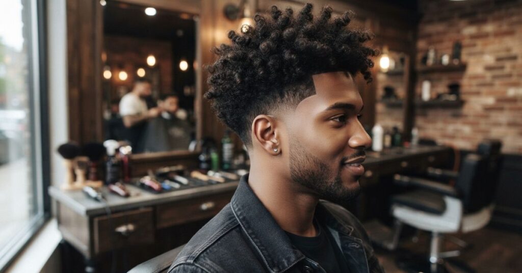  Taper Curly Burst Fade